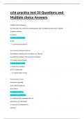 ccht practice test 50 Questions and Multiple choice Answers