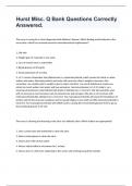 Hurst Misc. Q Bank Final Exam Questions & Answers.