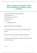 Quiz 1 web apps in outsystems Correctly  Answered Questions| UpToDate | Already  Graded A+