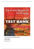 TEST BANK FOR GERONTOLOGICAL NURSING 1OTH EDITION (CHARLOTTE ELIOPOULOS)ALL CHAPTERS COMPLETE 1-36