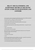 HEAVY TRUCK STEERING AND SUSPENSION MICHIGAN MECHANIC STUDY GUIDE EXAM QUESTIONS AND ANSWERS