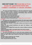 HESI EXIT EXAM 1 V5 EXAM 2024 ACTUAL EXAM 170+ QUESTIONS WITH 100% CORRECT ANSWERS