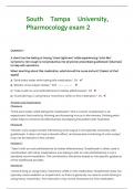 South Tampa University, Pharmocology exam 2