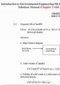 Introduction to Environmental Engineering 5th Edition David A. Cornwell, Mackenzie L. Davis Solutions Manual (Chapter 2 with complete solution and workings)