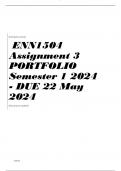 ENN1504 Assignment 3 PORTFOLIO Semester 1 2024