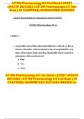 ATI RN Pharmacology 8.0 Test Bank LATEST UPDATE 2021/2022 | ATI RN Pharmacology 8.0 Test Bank { 49 CHAPTERS} LATEST GRADED A+