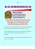 C211 WGU OA Global Economics for Managers Exam Questions with Certified Solutions 2024-2025.