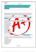 ACCOUNTING EXAM 1- COMPLETE REVIEW. WITH 100% VERIFIED QUESTIONS AND ANSWERS.A+ GRADED..