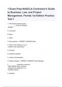 1 Exam Prep NASCLA Contractor's Guide to Business, Law, and Project Management, Florida 