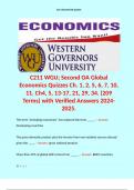 C211 WGU: Global Economics for Managers Study Guide Bulk. 