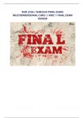 NUR 2356  NUR2356 FINAL EXAM MULTIDIMENSIONAL CARE  MDC 1 FINAL EXAM REVIEW