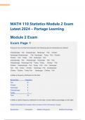 MATH 110 Module 1 Exam Questions and Answers, MATH 110 Module 3 Exam Questions and Answers, MATH 110 Module 3 Problem Set 1-3 Answers, MATH 110 Statistics Module 2 Exam Latest 2024, MATH 110 MODULE 4 EXAM QUESTIONS AND ANSWERS & MATH 110 Exam 1 QUESTIONS 