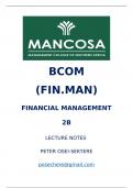 Mancosa Capital budgeting Revision and Study pack