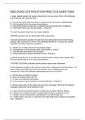 Med-Surg Certification Practice Questions