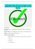 VISE Study Guide with All the Conent Covered Updated 2023 with Questions and 100% Correct Answers