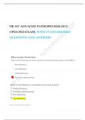 NR 507 ADVACED PATHOPHYSIOLOGY 