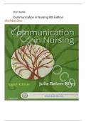 Test Bank For Communication in Nursing 8th Edition by Julia Balzer Riley, All Chapter covered, Complete  Guide A+ 