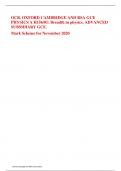 OCR. OXFORD CAMBRIDGE AND RSA GCE PHYSICS A H156/01: Breadth in physics. ADVANCED SUBSIDIARY GCE. Mark Scheme for November 2020