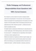 TExEs Pedagogy and Professional Responsibilities Exam Questions with 100% Correct Answers