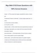 Wgu Math D125 Exam Questions with 100% Correct Answers