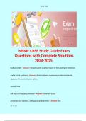 NBME CBSE Study Guide Exam Questions with Complete Solutions 2024-2025. 