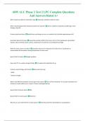 68W ALC Phase 3 Test 2 LPC Complete Questions And Answers Rated A+