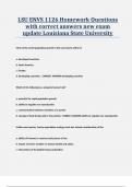 LSU ENVS 1126 Homework Questions with correct answers new exam update Louisiana State