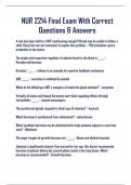 NUR 2214 Final Exam With Correct  Questions & Answers