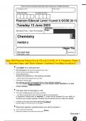 Pearson Edexcel GCSE In Chemistry (1CH0) Paper 2H  2023  Level 1/Level 2 GCSE (9–1) Chemistry Paper 2 Question Paper and Mark Scheme Combined