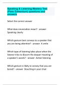 Select the correSpeaking & ListeningMastery Test (Plato Edmentum) questions and answers.ct answer  What does enunciation mean? Speaking clearly    Which gesture best conveys to a speaker that you are being attentive? A smile    Which type of listening tak