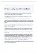 Illinois Leasing Agent License Exam 2024 with complete solutions