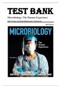 Test Bank for Microbiology The Human Experience (Second Edition) By John W. Foster Zarrintaj Aliabadi Joan L. Slonczewski 9780393533248 Chapter 1-27 | Complete Guide A+