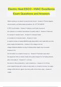 Electric Heat ESCO - HVAC Excellence Exam Questions and Answers