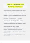 ESCO Air Conditioning Exam Questions and Answers