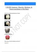 USUHS Anatomy- Muscles, Skeleton, & Neurovasculature of the Back Questions And Answers Latest |Update| Verified Answers 