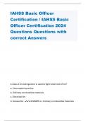 IAHSS Basic Officer Certification / IAHSS Basic Officer Certification 2024 Questions Questions with correct Answers