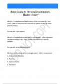 Bates Guide to Physical Examination - Health History Questions And Answers Latest |Update| Verified Answers 