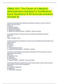 CMAA CH1: The Career of a Medical Administrative Assistant || Certification Exam Questions & All Accurate Answers (Graded A)