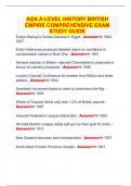 AQA A-LEVEL HISTORY BRITISH EMPIRE COMPREHENSIVE EXAM STUDY GUIDE