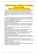 AQA Economics - Paper 2 - The Global Economy 2024  Exam Questions and Answers