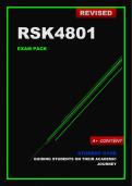 RSK4801 Updated Exam Pack (2024) Oct/Nov [A+ Guaranteed]