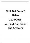 NUR 265 Exam Complete Solution Package 2024/2025 