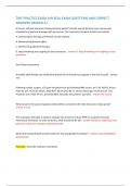 TMC PRACTICE EXAM A+B REAL EXAM QUESTIONS AND CORRECT  ANSWERS GRADED A+ A 52 year-old post-operative cholecystectomy patient's breath sounds become more coarse upon  completion of postural drainage with percussion. The respiratory therapist should rec