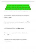 HMGT 2460: Introduction to Nutrition Science Exam Guide with Questions and Correct Answers/ Grade A+ (latest version)