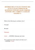 HONDROS BIO 117 EXAM 3 NEWEST 2024  ACTUAL EXAM COMPLETE 450  QUESTIONS WITH DETAILED VERIFIED  ANSWERS (100% CORRECT) /ALREADY  GRADED A+