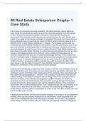 WI Real Estate Salesperson Chapter 1 Case Study latest updated