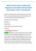 NR547/ NR 547 Week 8 Differential Diagnosis in Psychiatric-Mental Health Exam Guide with Questions and Answers with Rationale  | 2024 | Chamberlain 