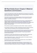 WI Real Estate Exam Chapter 8 Material Questions and Answers