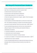 Med Surg ATI Proctored Exam Graded A+ A nurse in an emergency department is preparing to perform an ocular irrigation for a client. Which of the following actions should the nurse plan to take? a. Assess the client's visual acuity prior to irrigation b