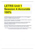 LETRS Unit 1 Session 4 Accurate 100% 